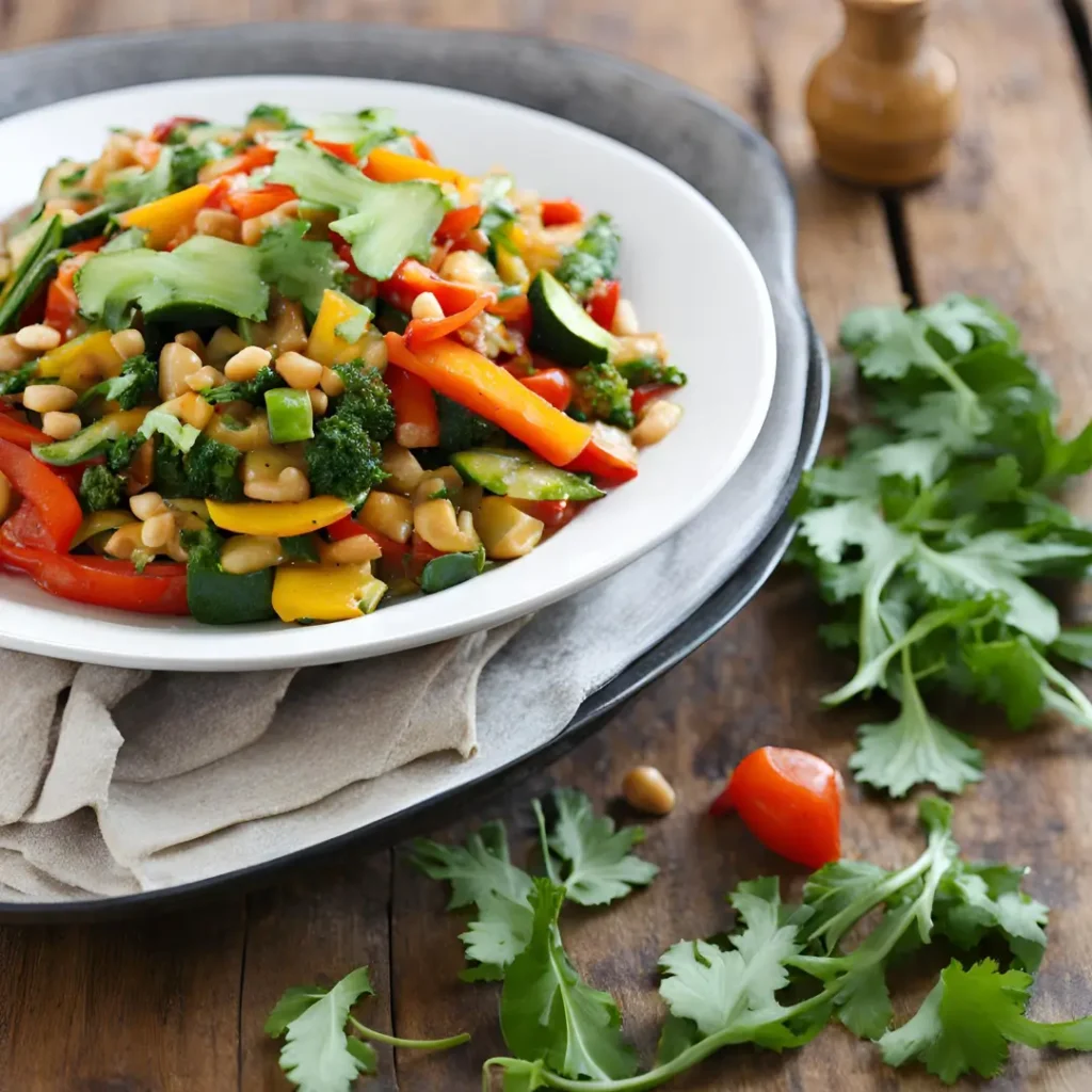 The Ultimate 2025 Guide to Sides That Go with Mexican Lasagna 3 A vibrant Mexican Vegetable Stir-Fry with bell peppers, zucchini, corn, and onions in a savory sauce.