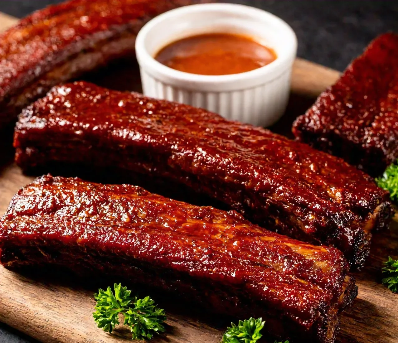 How to Cook Beef Back Ribs in the Oven. Juicy beef back ribs with a glossy barbecue sauce finish, ready to serve.