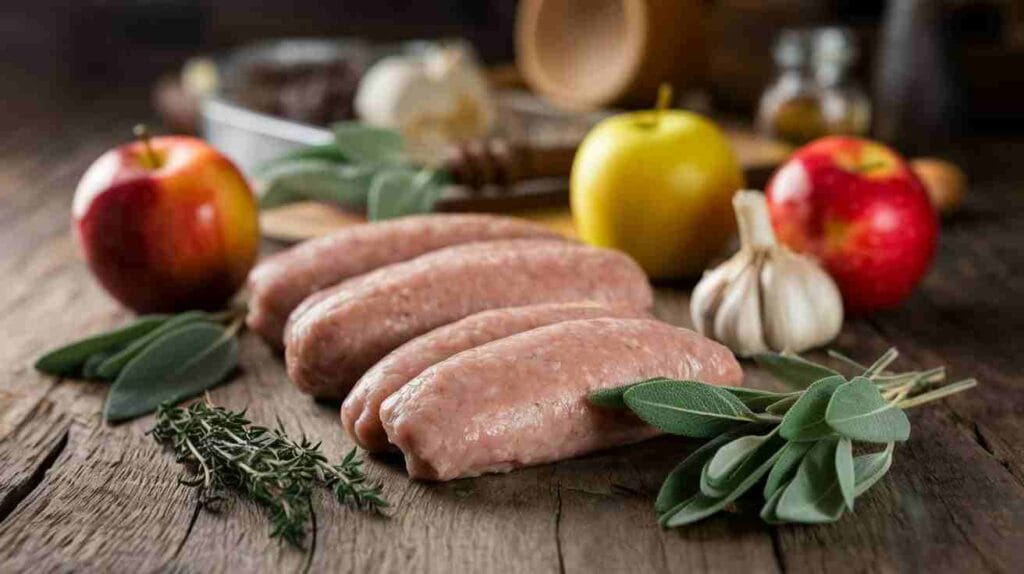 What Is Chicken Apple Sausage Made Of? Full Ingredient Guide 2 Ingredients for chicken apple sausage: ground chicken, apples, garlic, sage, and thyme.