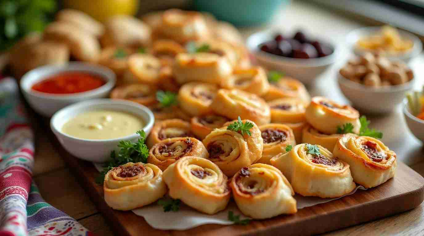 Quick Dinner Ideas: 5 Delicious Meals to Make with Chicken Apple Sausage! 3 Snack platter with chicken apple sausage pinwheels and hand pies.
