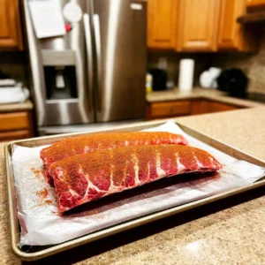 How to Cook Beef Back Ribs in the Oven: 5 Simple Steps for Perfect Flavor 3 Seasoned beef back ribs wrapped in foil, ready to bake.