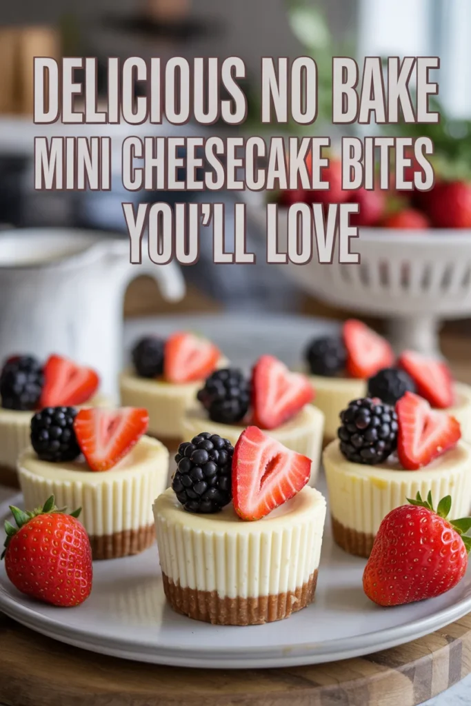 no bake mini cheesecake recipe to save for later!